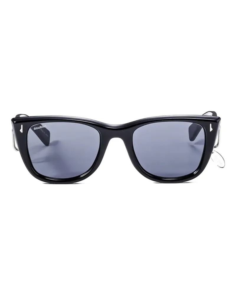 Doublet Sonnenbrille mit quadratischem Gestell und Anhängerdetail - Schwarz Schwarz