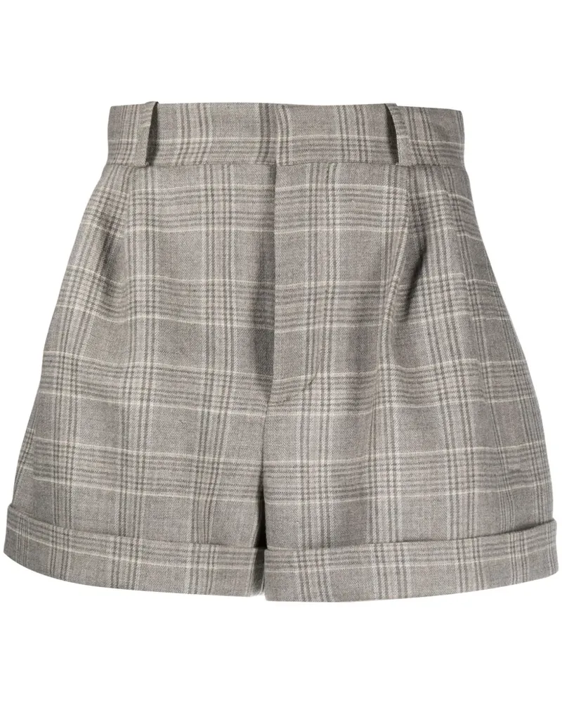 THE MANNEI Karierte Shorts - Grau Grau