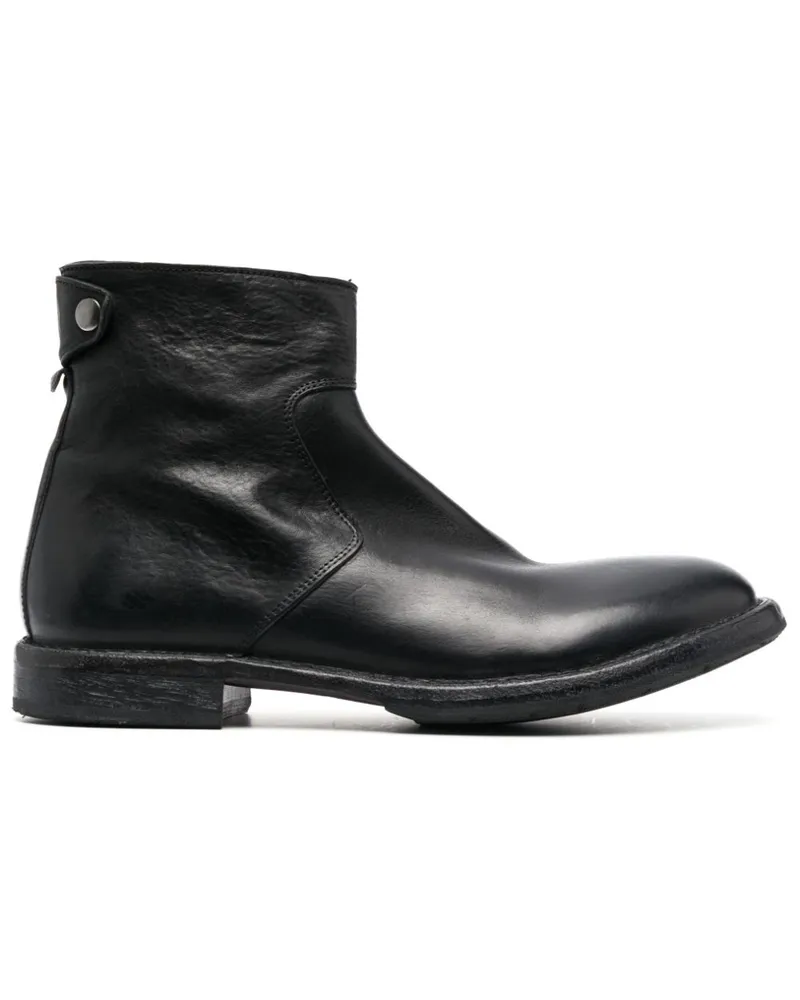 Moma Stiefel aus glattem Leder - Schwarz Schwarz