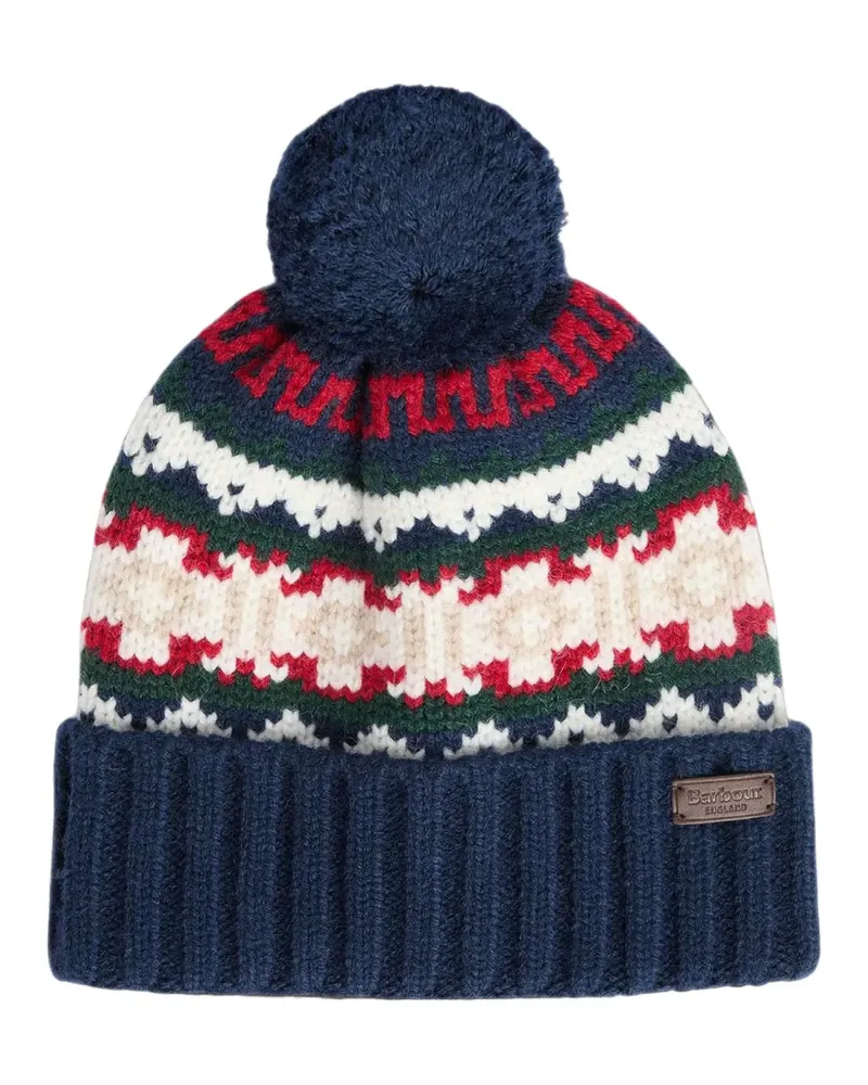 Barbour Kane beanie hat and scarf set - Blau Blau