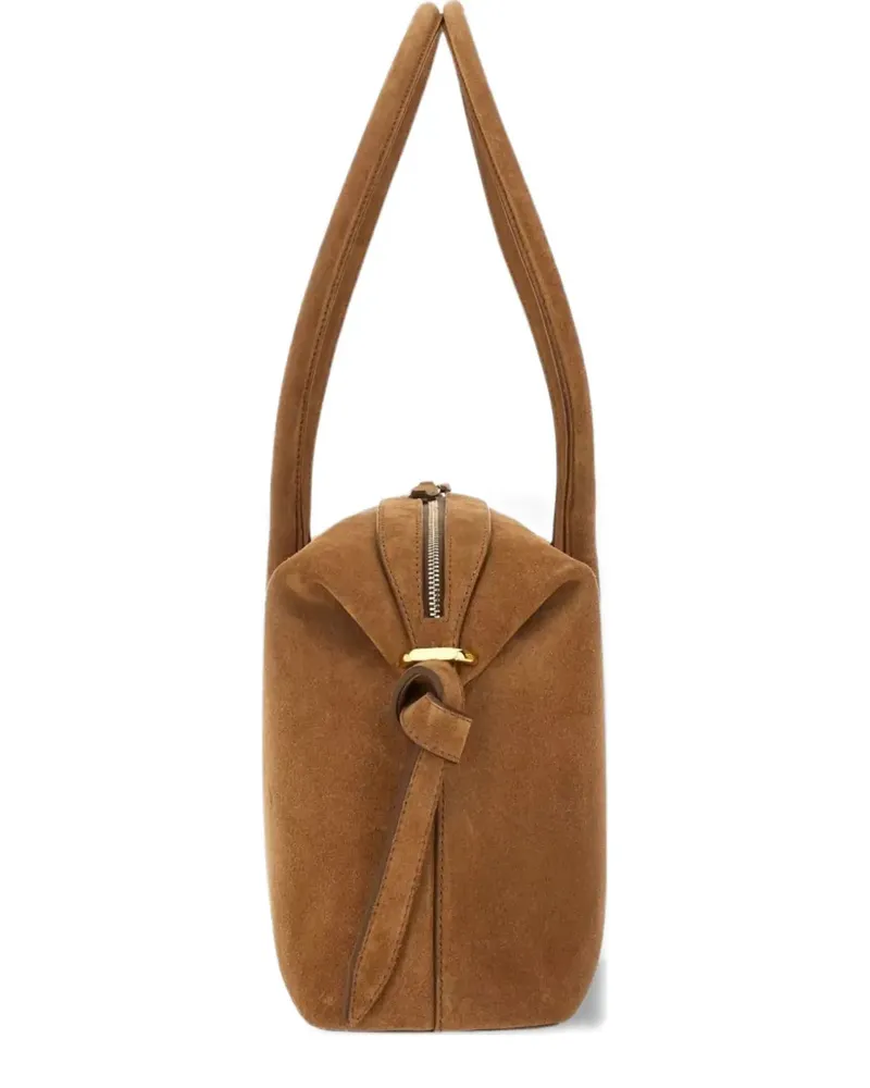 YUZEFI suede top-handle shoulder bag - Braun Braun