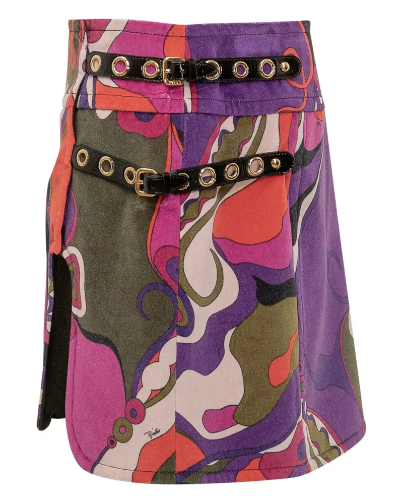 Emilio Pucci Minirock mit B-Schnalle - Violett Violett