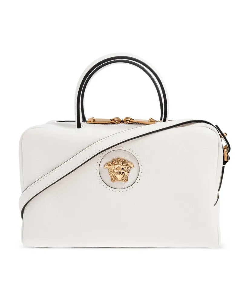 Versace Boston Tote Bag mit Medusa-Applikation - Weiß Weiß