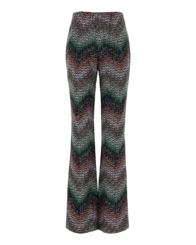 Missoni zigzag-knit flared trousers - Schwarz Schwarz