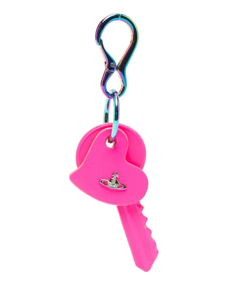 Vivienne Westwood Orb heart-shaped keyring - Rosa Rosa