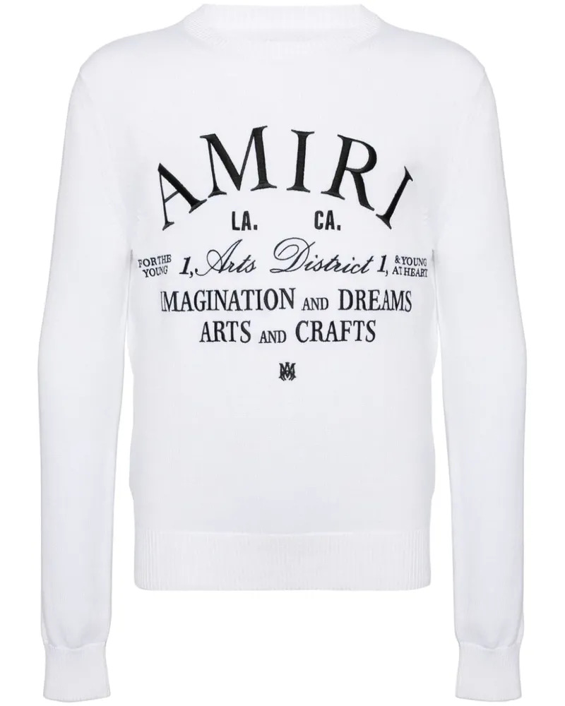 Amiri Pullover mit Logo-Prägung Weiß