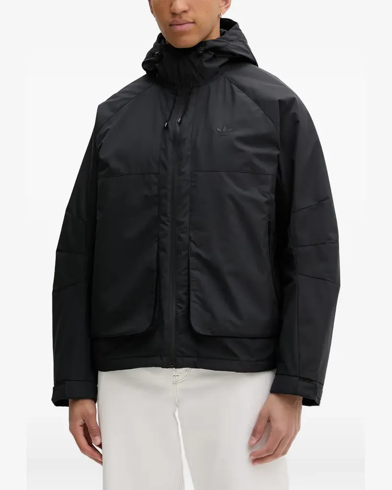 adidas Premium Essentials Utility hooded jacket - Schwarz Schwarz