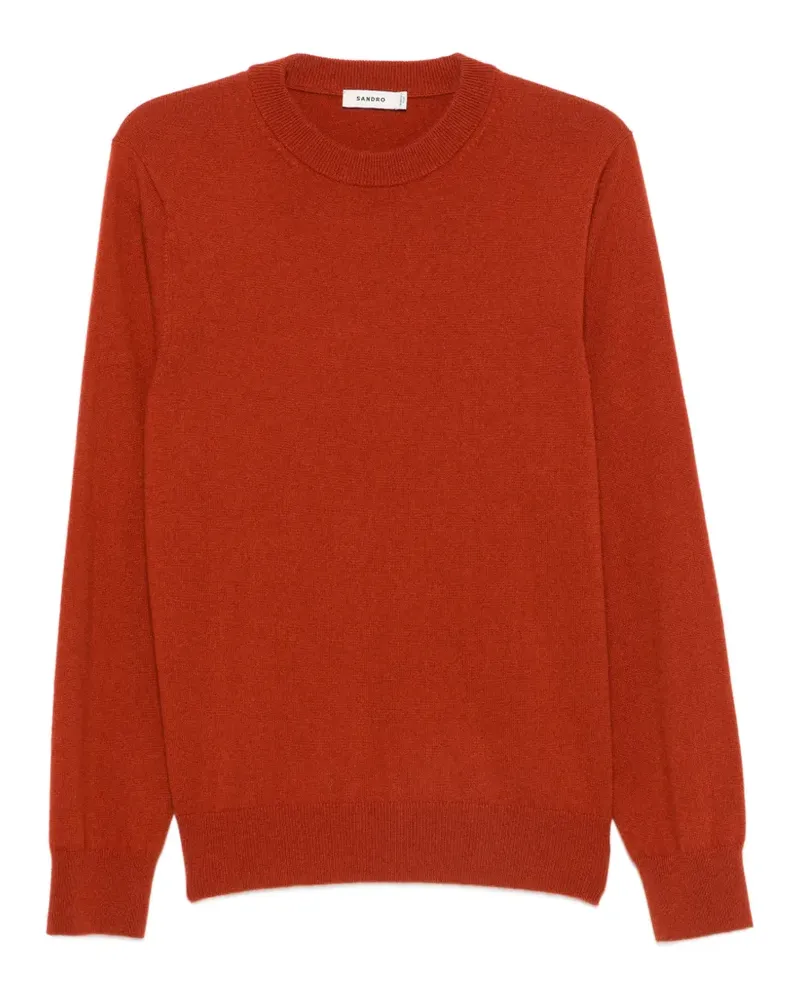 Sandro Klassischer Kaschmirpullover - Orange Orange