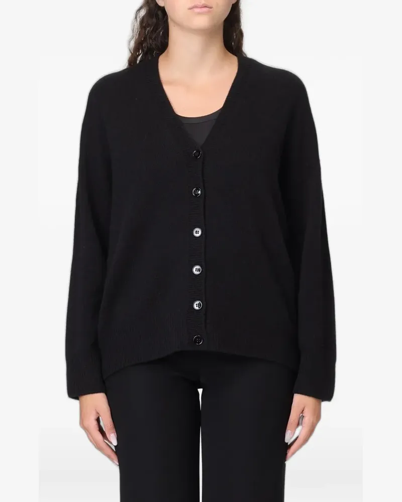 Emporio Armani V-neck cashmere cardigan - Schwarz Schwarz