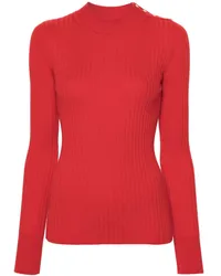 forte_forte Gerippter Pullover Rot