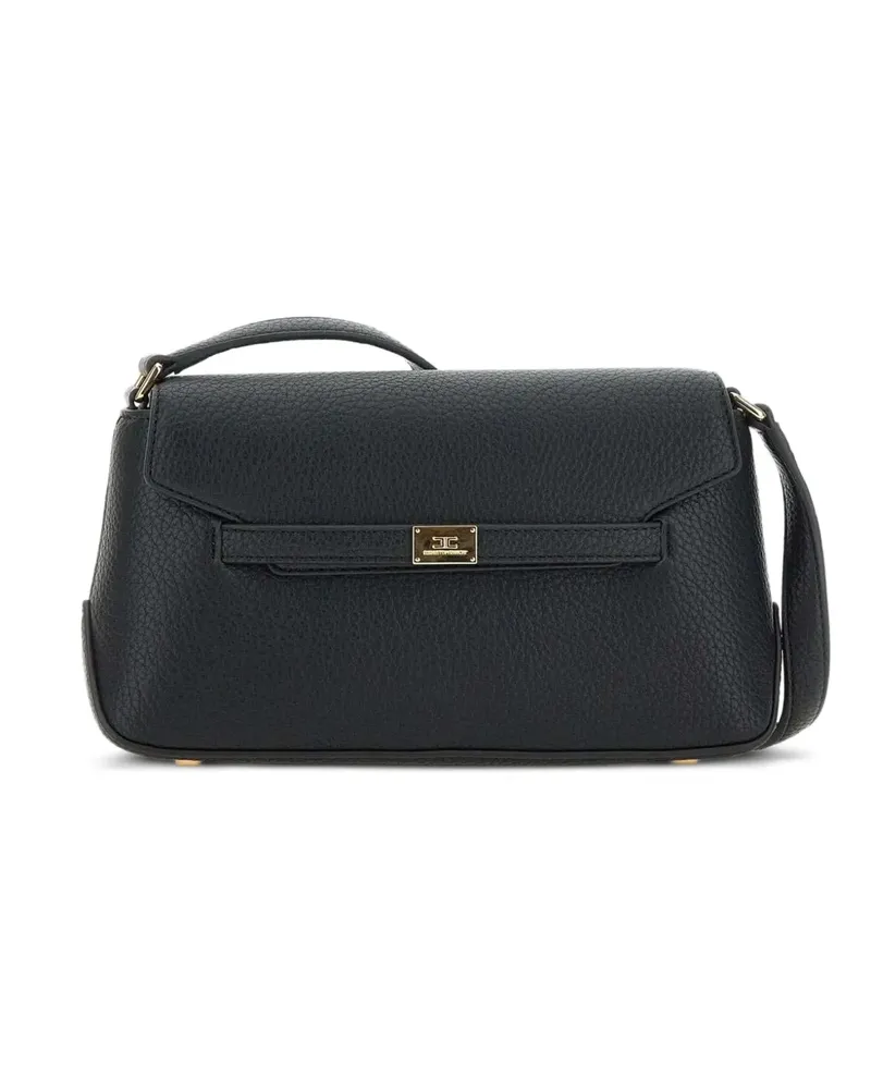 Elisabetta Franchi Schultertasche aus strukturiertem Leder - Schwarz Schwarz