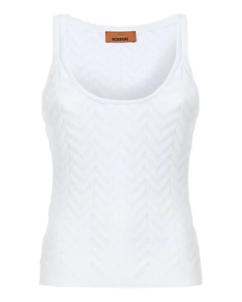 Missoni chevron tank top - Weiß Weiß
