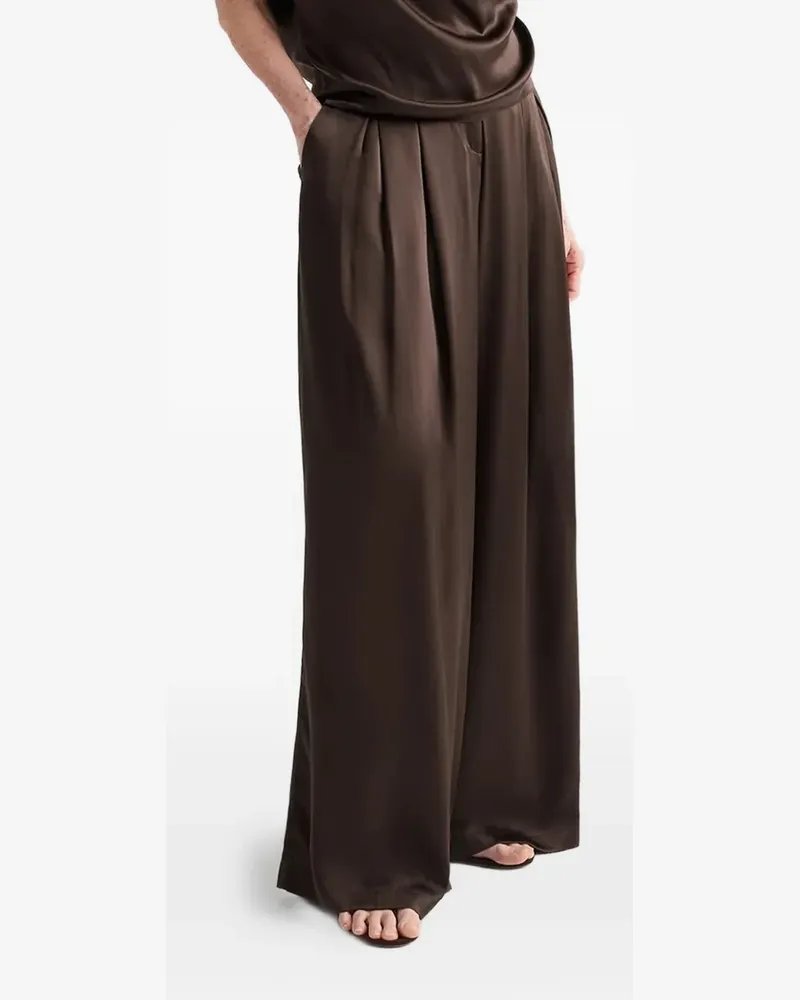 TWP Drew pleated palazzo pants - Braun Braun
