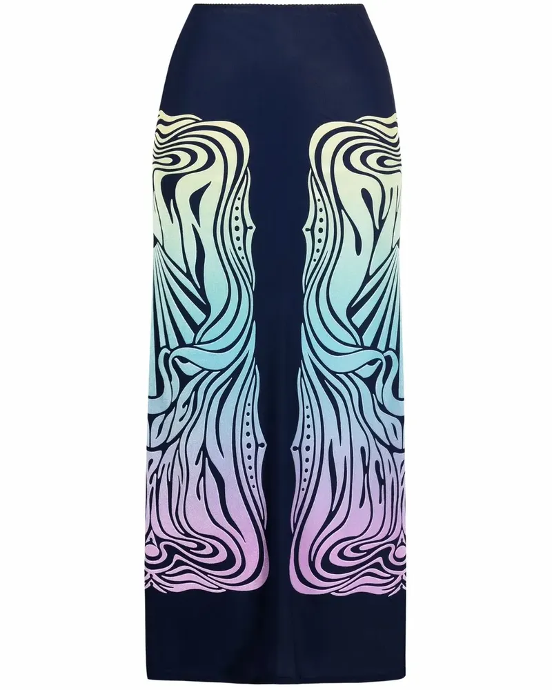 Stella McCartney Bleistiftrock mit Einsätzen - Blau Blau