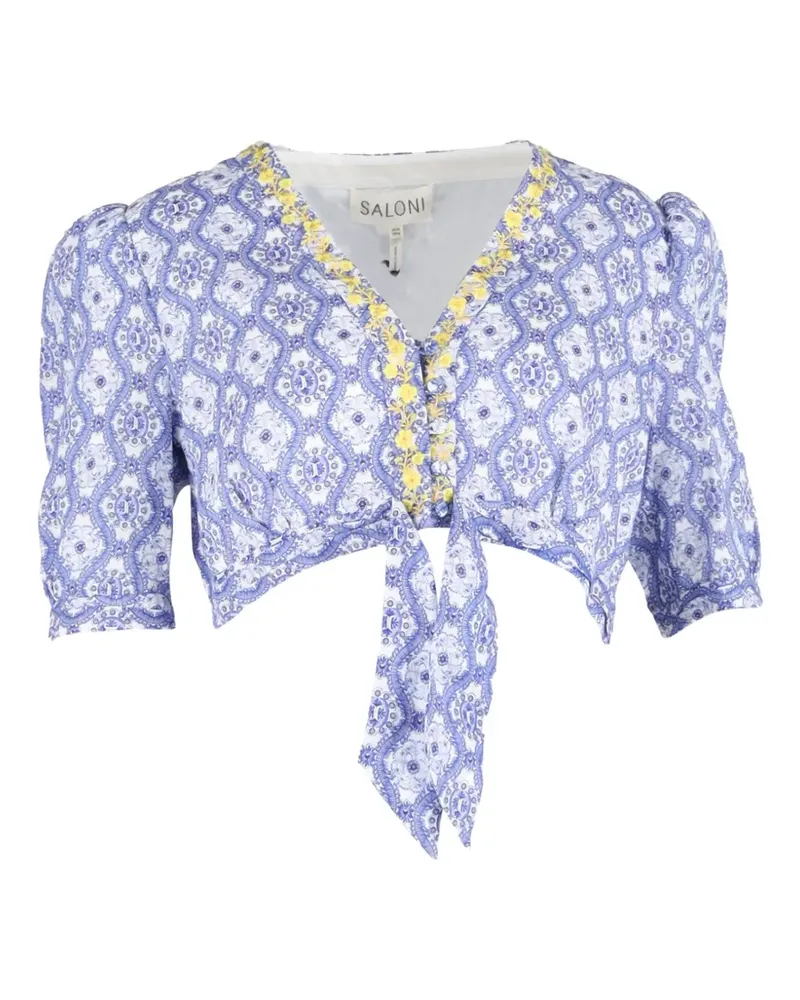 Saloni Jamie crop top - Blau Blau
