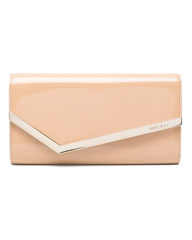 Jimmy Choo Emmie Clutch aus Lackleder - Nude Nude