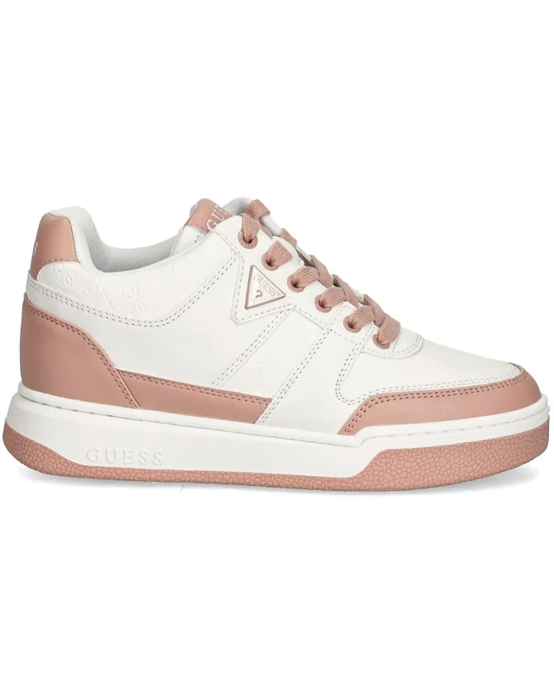 Guess Sneakers mit Kontrasteinsätzen - Weiß Weiß