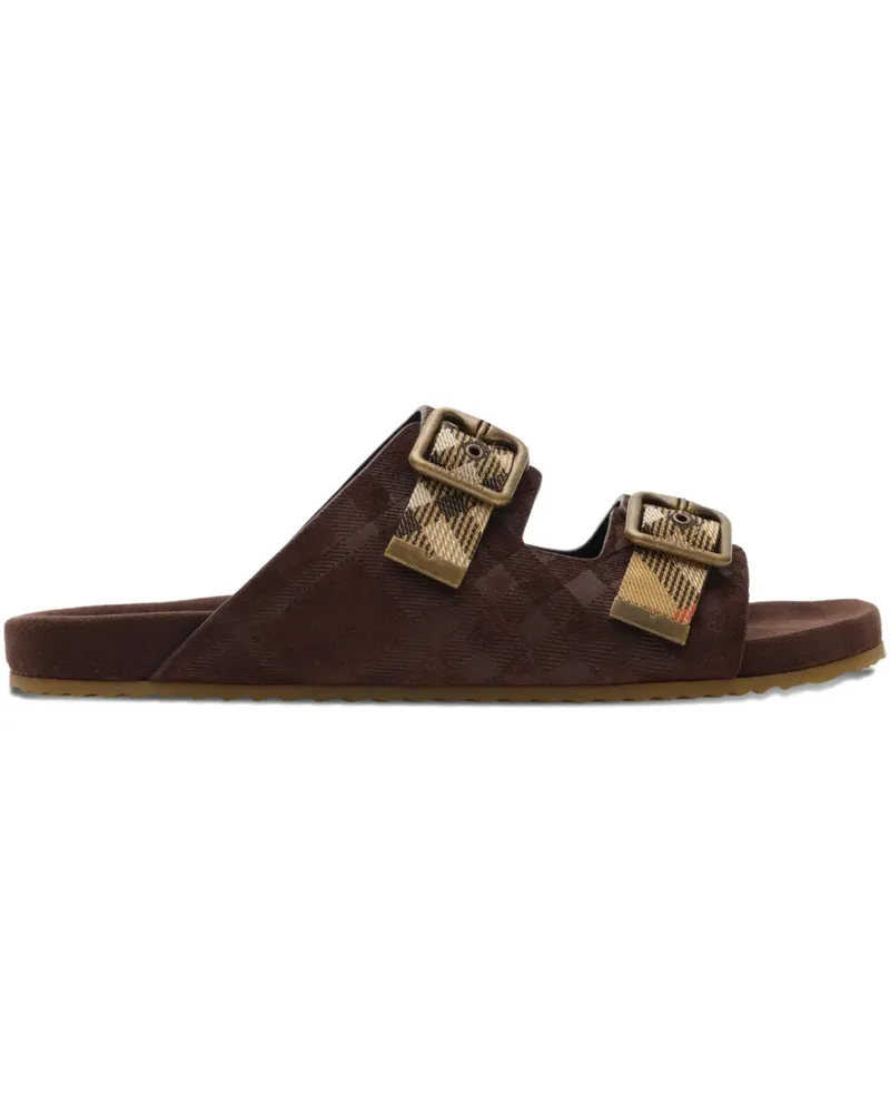 Burberry checked suede sandals - Braun Braun