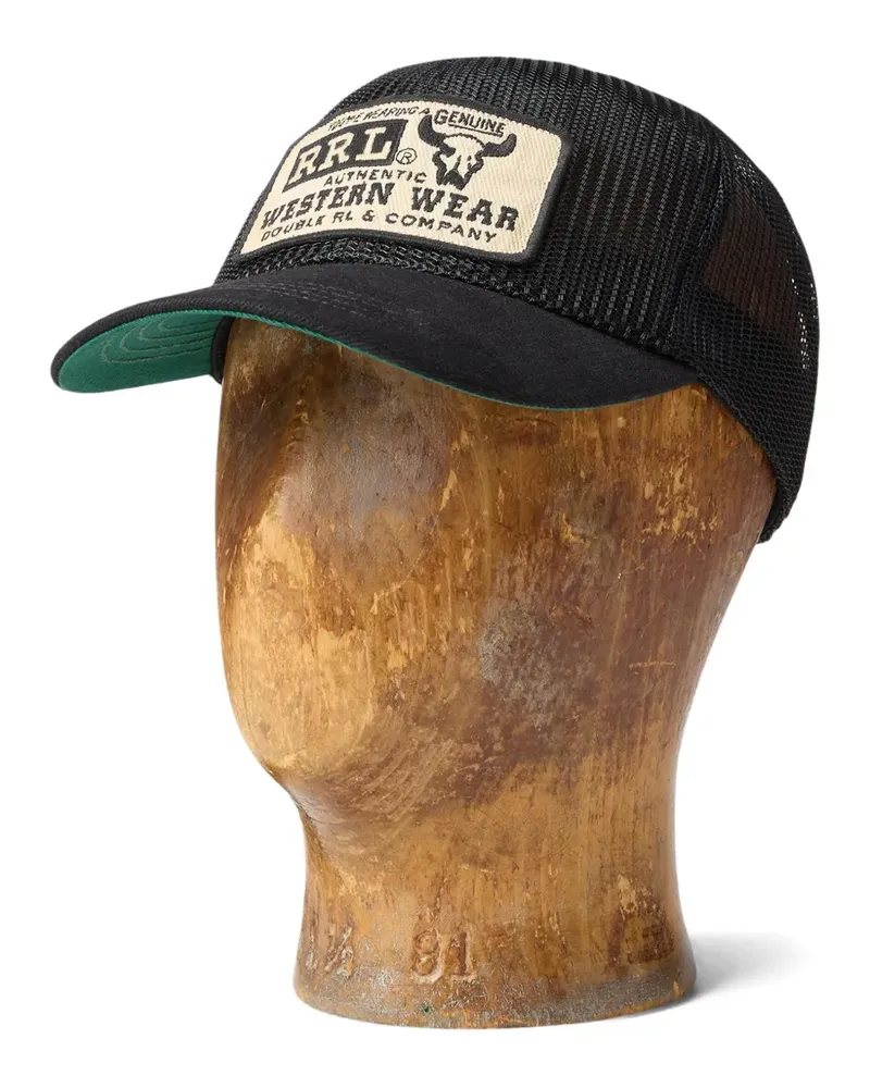 Ralph Lauren Mesh-Baseballkappe mit Logo-Patch - Schwarz Schwarz