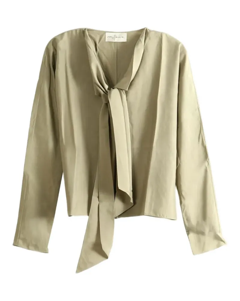 Cortana Causa pussy-bow button-down blouse - Grün Grün