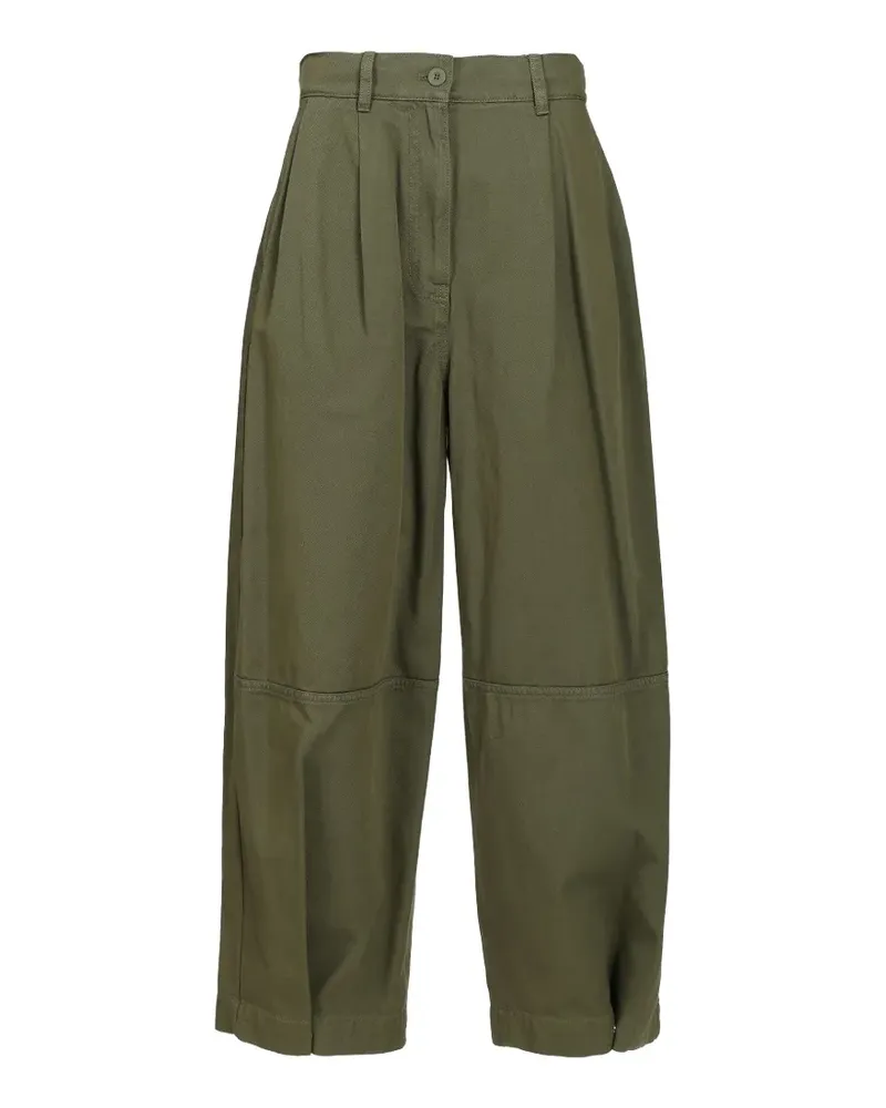 Max Mara logo-patch trousers - Grün Grün
