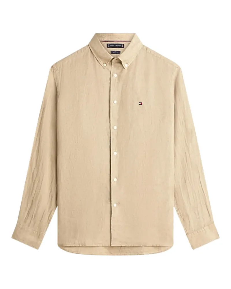 Tommy Hilfiger Hemd mit Logo-Stickerei - Nude Nude