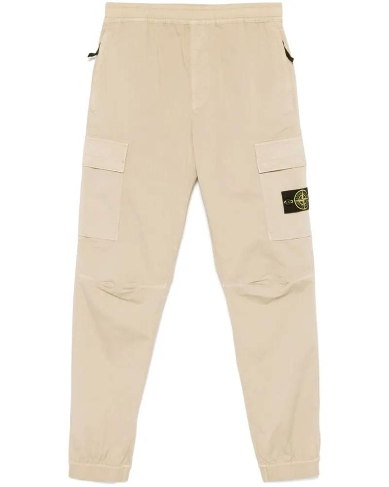 Stone Island Hose mit Kompass-Patch - Nude Nude