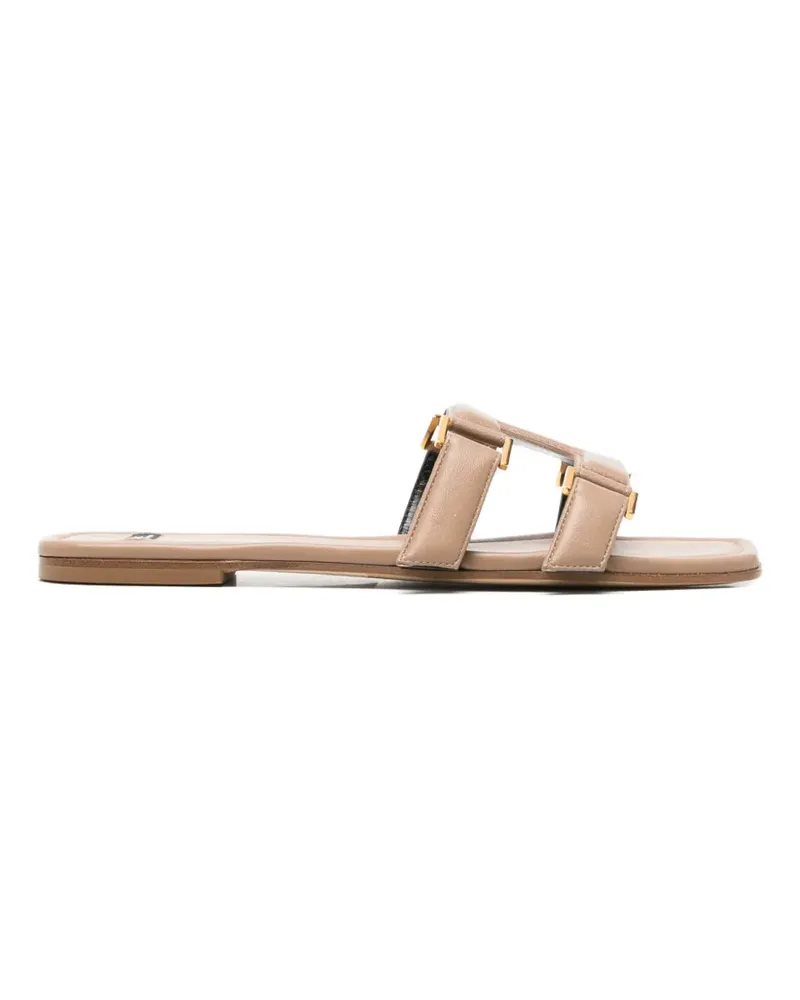Elisabetta Franchi gold-tone hardware sandals - Nude Nude
