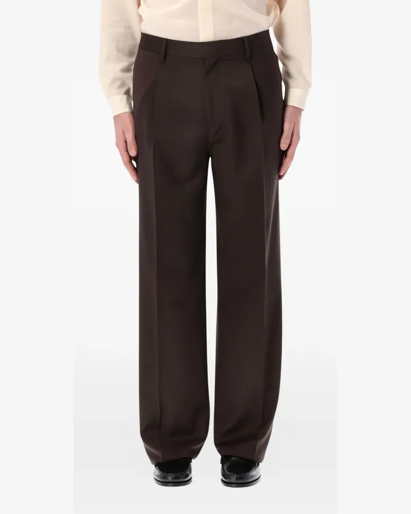 LARDINI pleated tailored trousers - Braun Braun