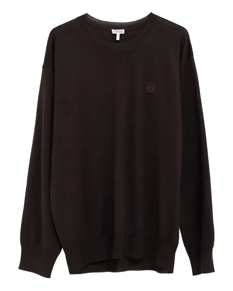 Loewe Pullover mit Logo-Stickerei - Braun Braun