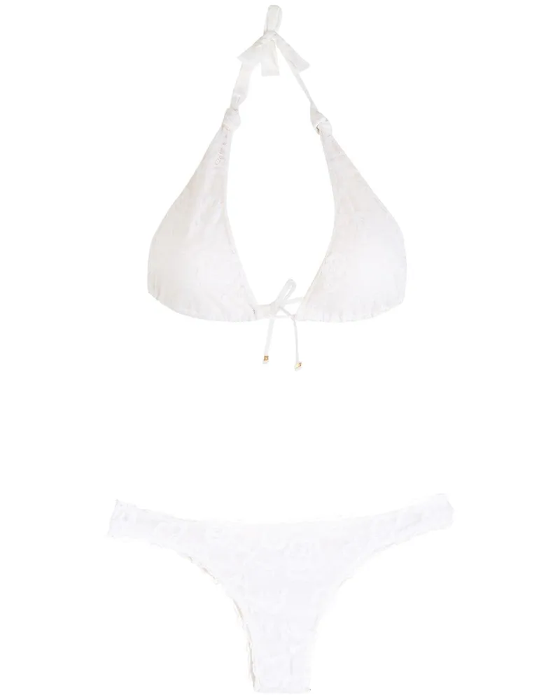 Amir Slama Bikini aus Spitze - Weiß Weiß