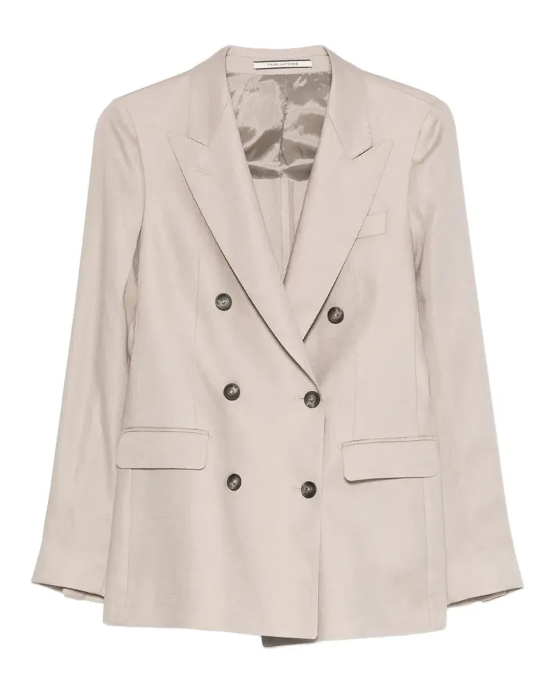 Tagliatore Parigi double-breasted peak-lapel blazer - Nude Nude
