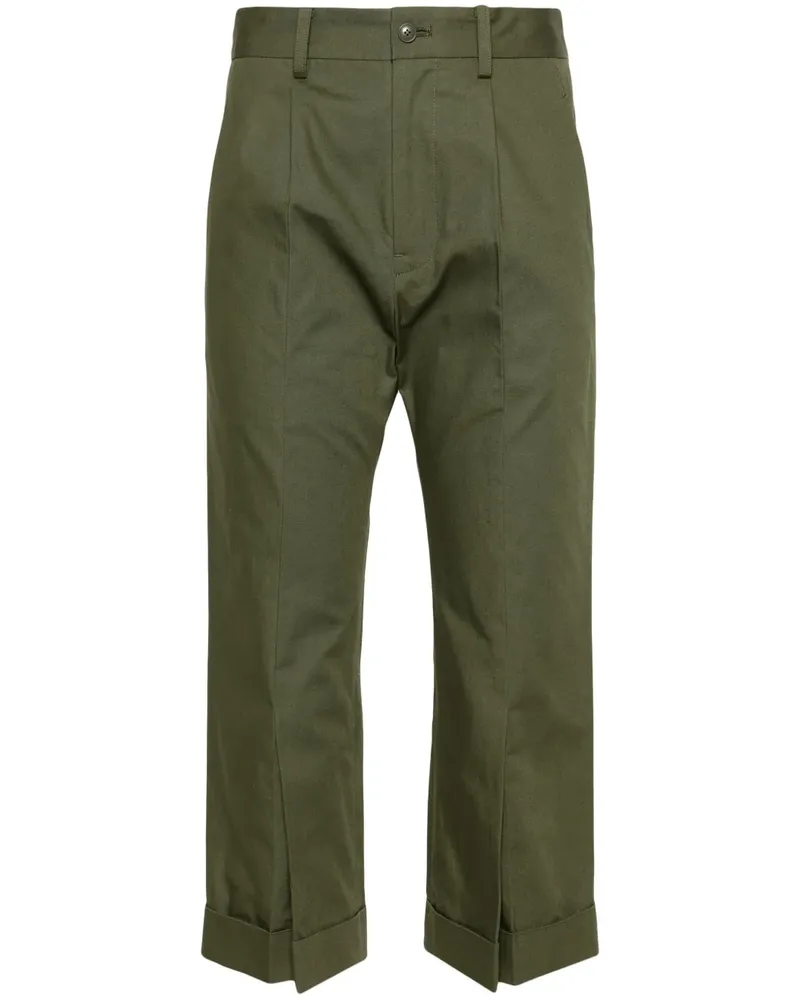 Yohji Yamamoto Klassische Cropped-Chino - Grün Grün