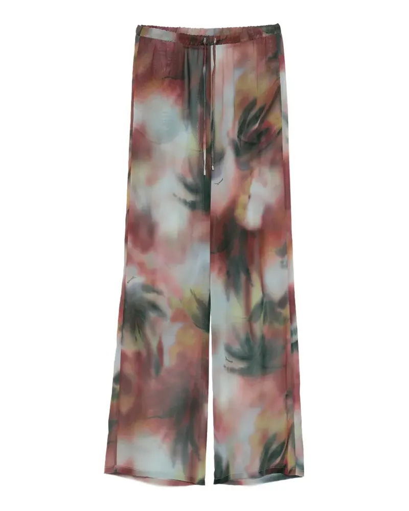 Patrizia Pepe drawstring floral print trousers - Rot Rot