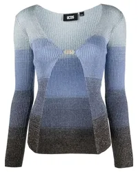 GCDS Cardigan mit Farbverlauf Blau