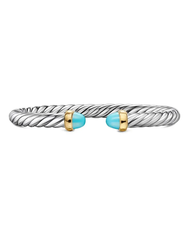 David Yurman Cable Flex® Armband aus Sterlingsilber mit Türkis Silber