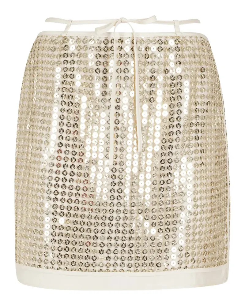Isabelle Blanche sequinned mini skirt - Gold Gold