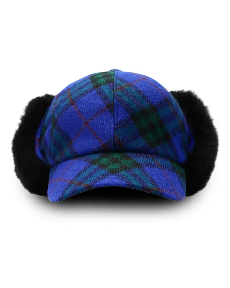 Burberry check wool baseball cap - Blau Blau
