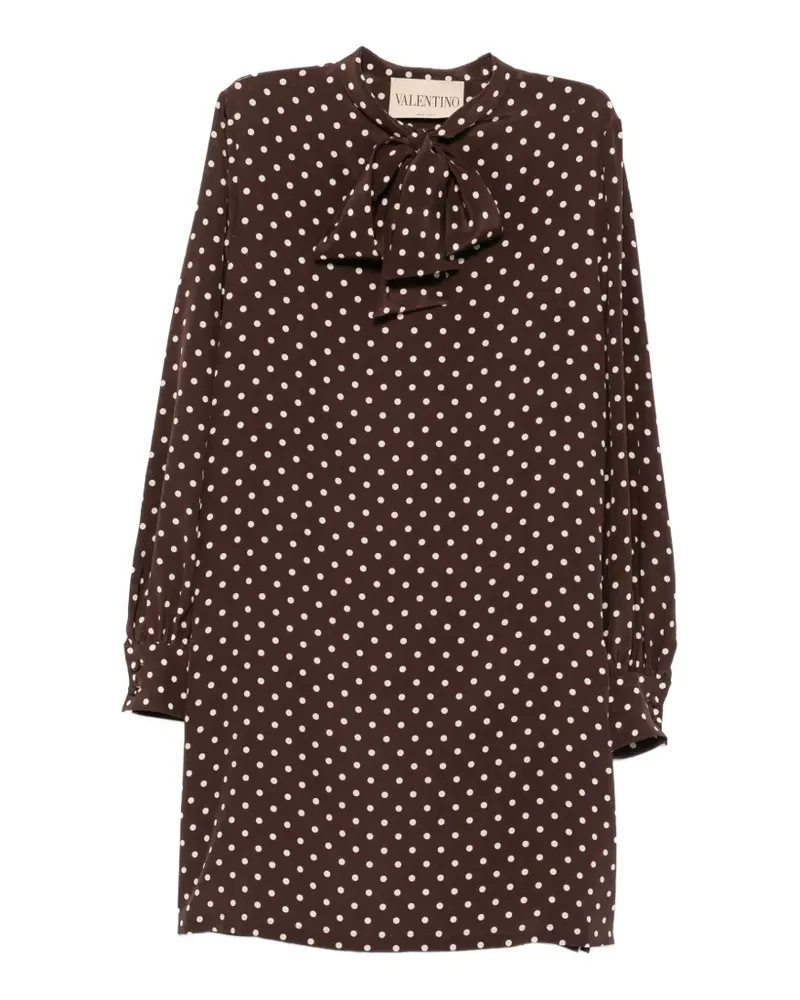 Valentino Garavani Gepunktetes Minikleid - Braun Braun