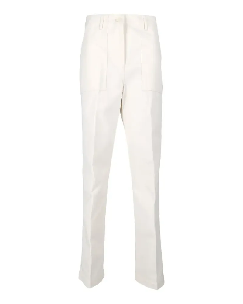 ASPESI button-detail straight-leg trousers - Weiß Weiß