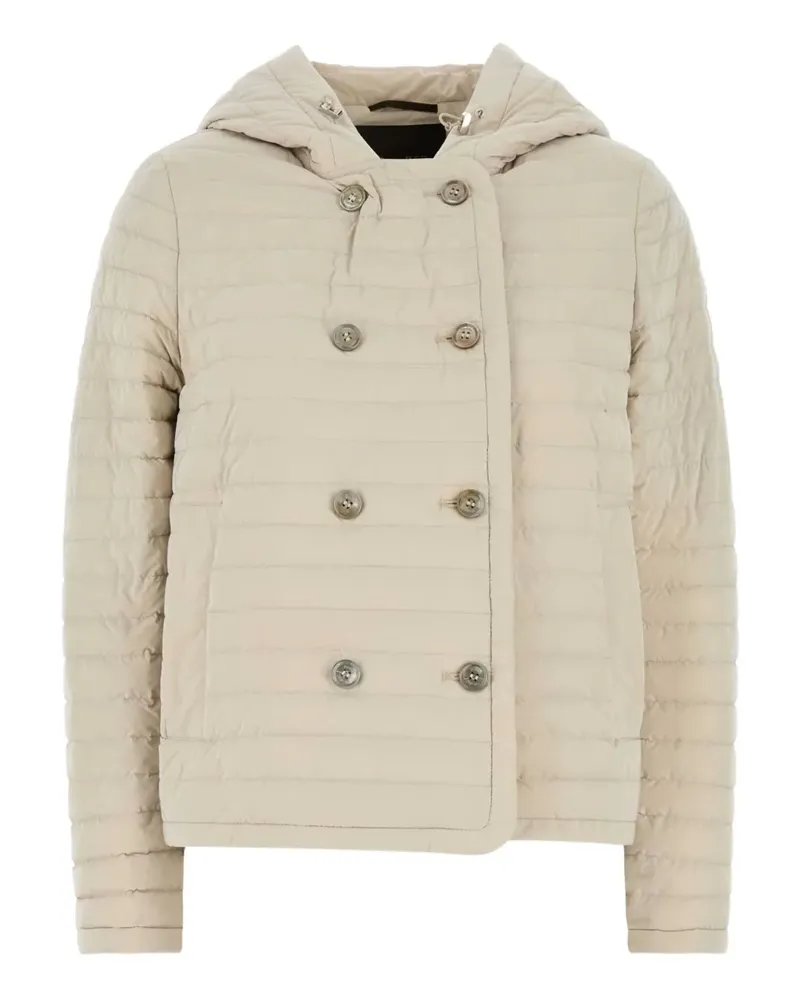 MOORER Doppelreihige Kapuzenjacke - Nude Nude