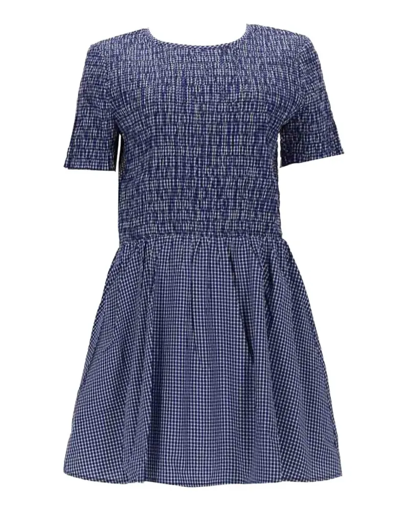 Baum und Pferdgarten Assandra gingham smocked mini dress - Blau Blau
