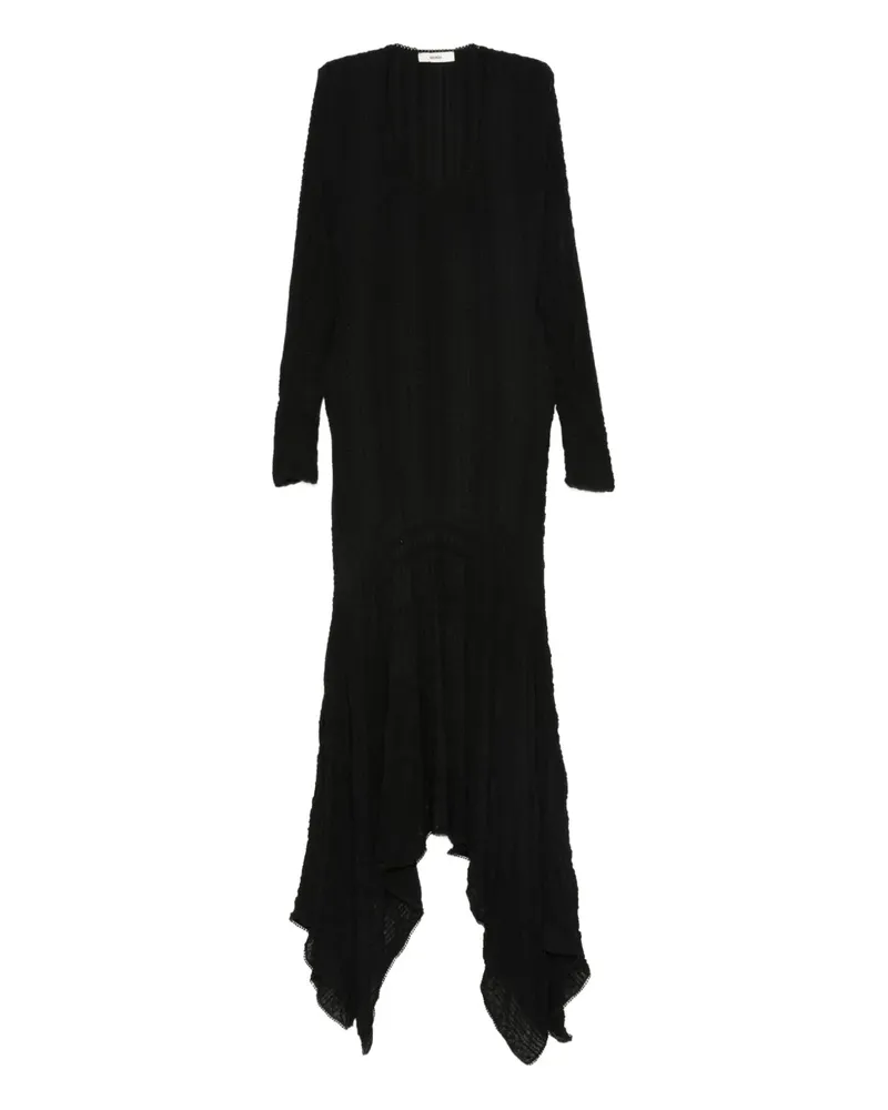 SIEDRES Asymmetrisches Olle Kleid - Schwarz Schwarz