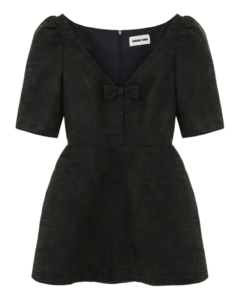 SHUSHU/TONG V-neck bow midi dress - Grün Grün