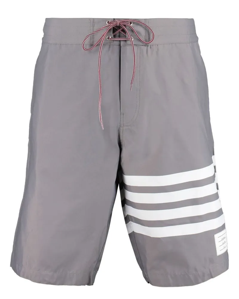 Thom Browne Badeshorts mit Streifen - Grau Grau