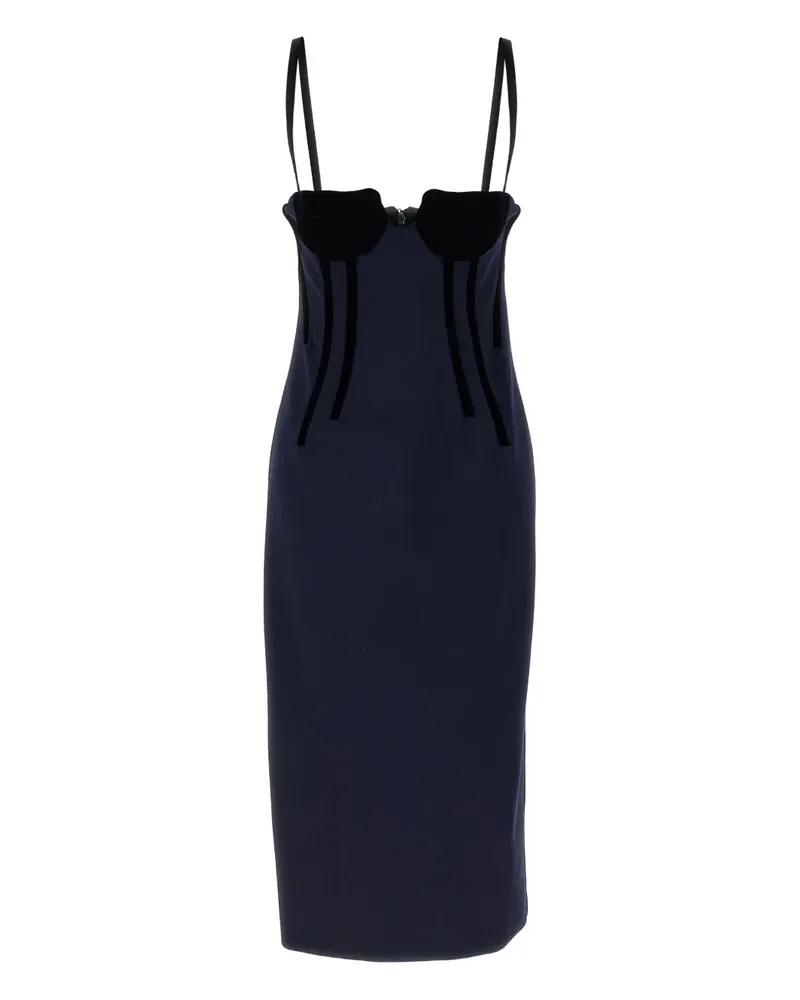 SPORTMAX Corsage-Kleid mit Samtbecher - Blau Blau