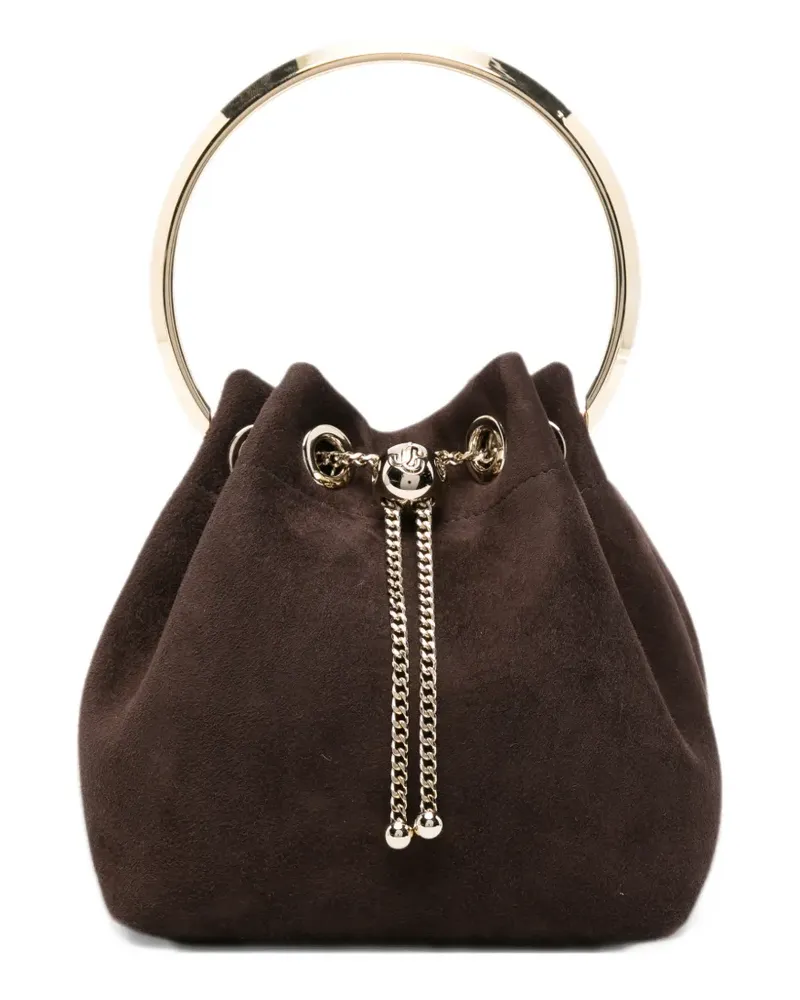 Jimmy Choo Bon Bon suede bucket bag - Braun Braun