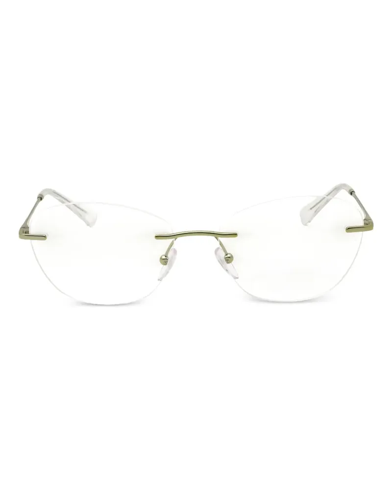 Emporio Armani Rahmenlose Cat-Eye-Brille - Grün Grün
