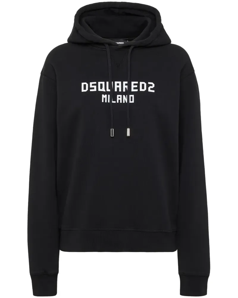 Dsquared2 Hoodie mit Logo-Print - Schwarz Schwarz