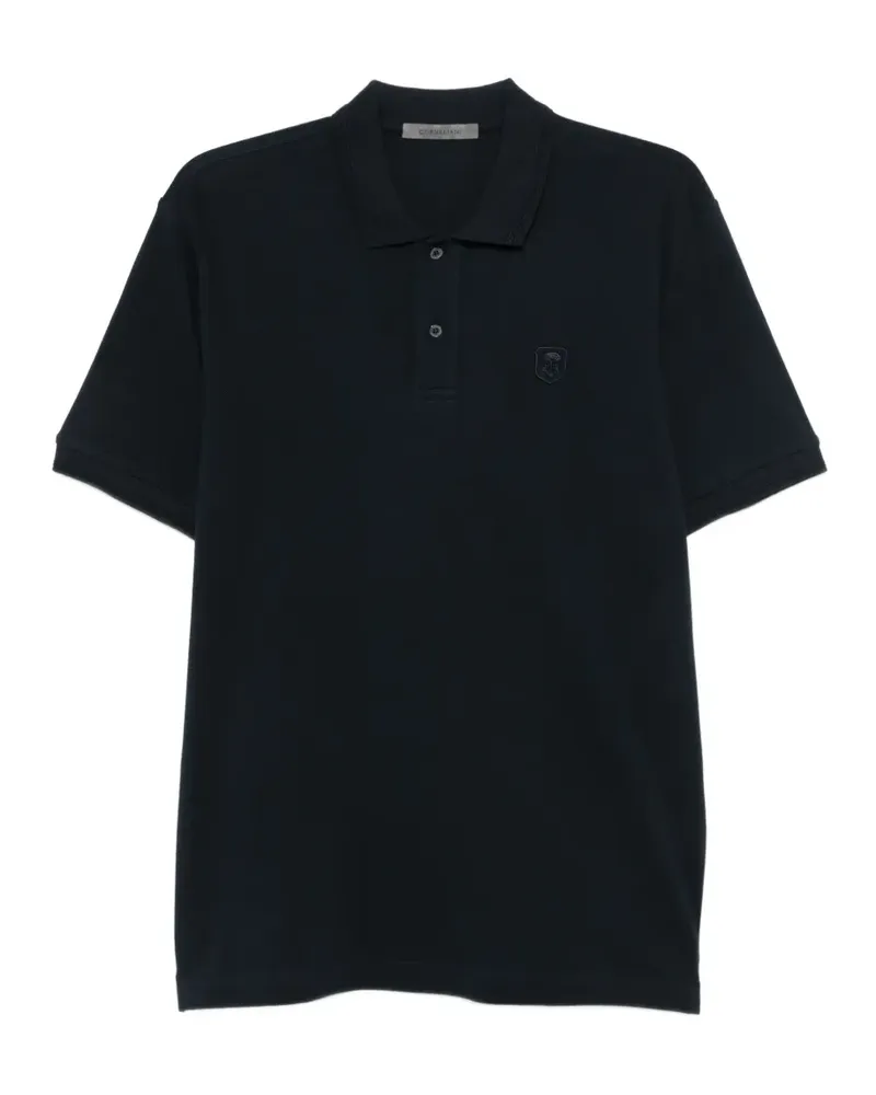 Corneliani Poloshirt mit Logo-Patch - Blau Blau
